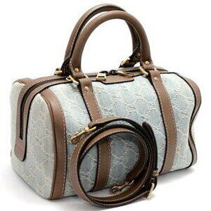 Gucci Denim Brown Boston Bag